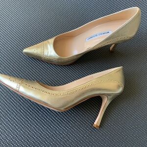Gold Manolo Blahnik Heels